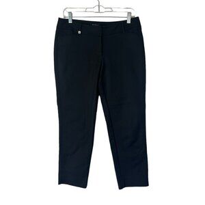White House Black Market WHBM Womens Pants Skinny Ankle Black Size 6R